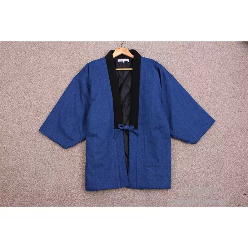 Traditional Winter Japanese Clothing - 남성 여성 데님 한텐 자켓 겨울