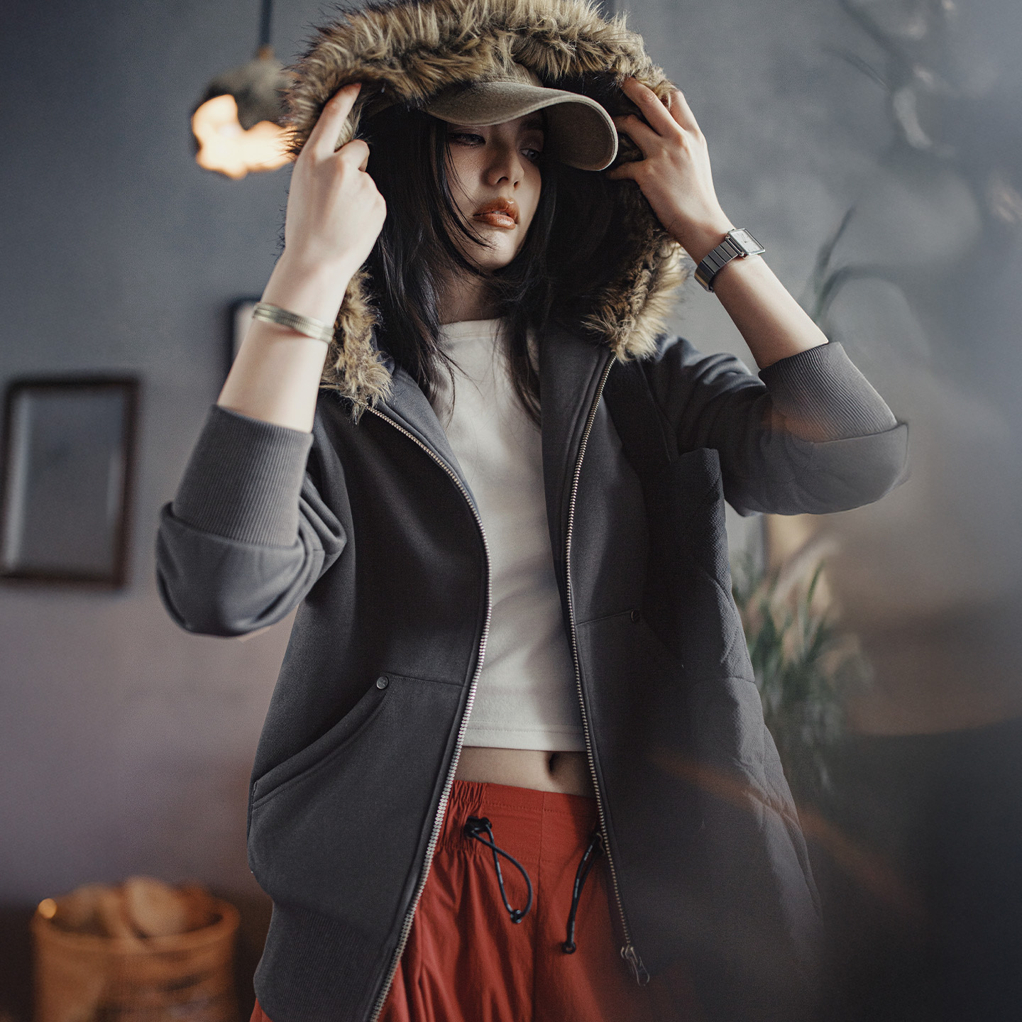 Maden 여성용 양털 안감 지퍼 후드 코트 겨울 따뜻 - Fleece Hoodie Lined 리뷰 및 가격